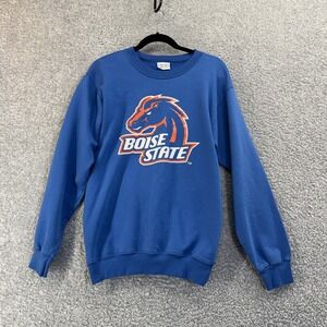 Boise State Broncos Sweatshirt Mens Small NCAA Football Crewneck Port & Company